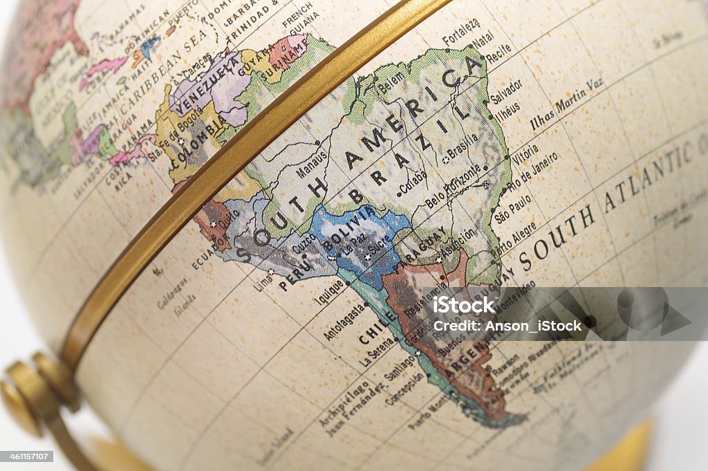 Globe-Amérique du Sud - Photo de Carte libre de droits