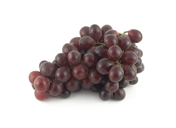 istock Red grape branch isolated on white close up 461158109
