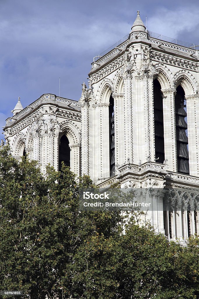 Aspiring to god Notre Dame in Paris. Architecture Stock Photo