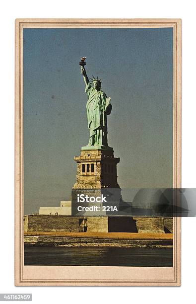 Vintage Statue Of Liberty Stock Photo - Download Image Now - Color Image, Cut Out, Damaged