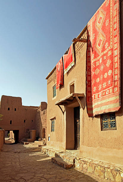 istock Carpets Hanging Outside A House, Morocco 461164795