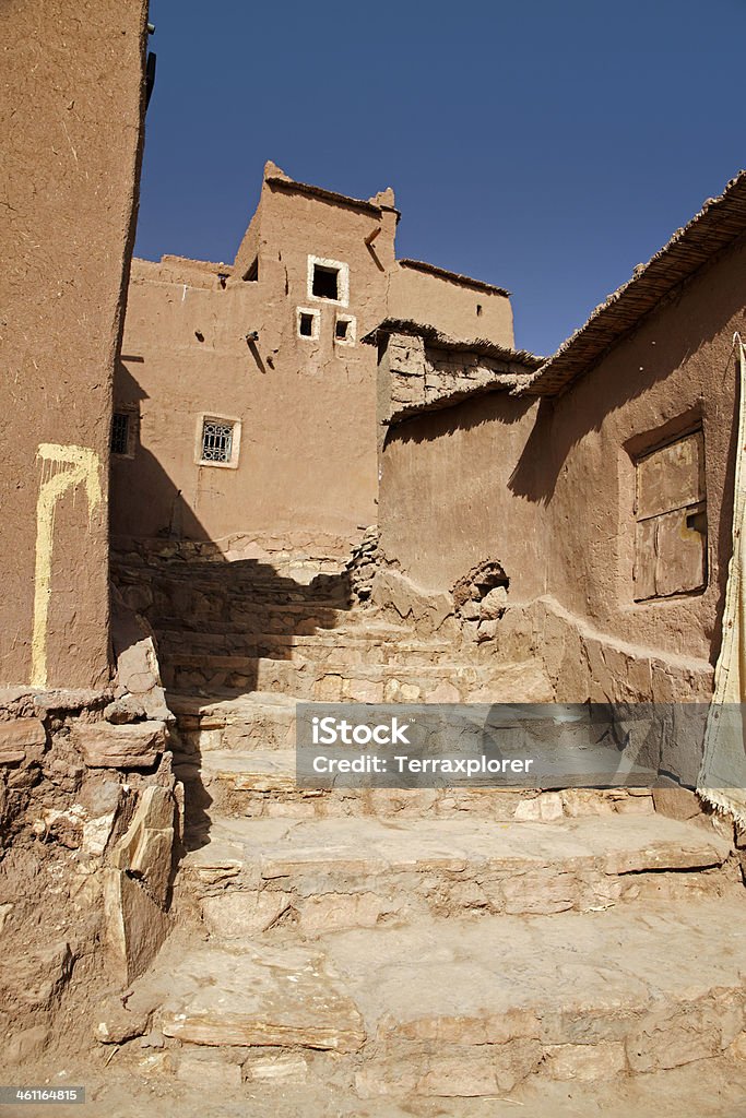 Lama edifícios em Aït Ben-Haddou Kasbah, Marrocos - Foto de stock de Arquitetura royalty-free