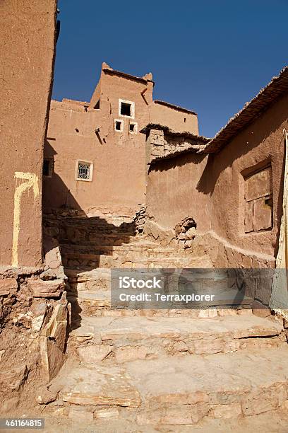 Foto de Lama Edifícios Em Aït Benhaddou Kasbah Marrocos e mais fotos de stock de Arquitetura - Arquitetura, Casbá, Casbá Ait Benhaddou