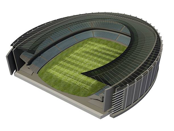 istock Structure of the Stadium with Soccer Field 461174117