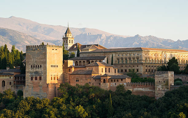 istock Alhambra Golden Hour Panorama in Granada, Spain 461174517