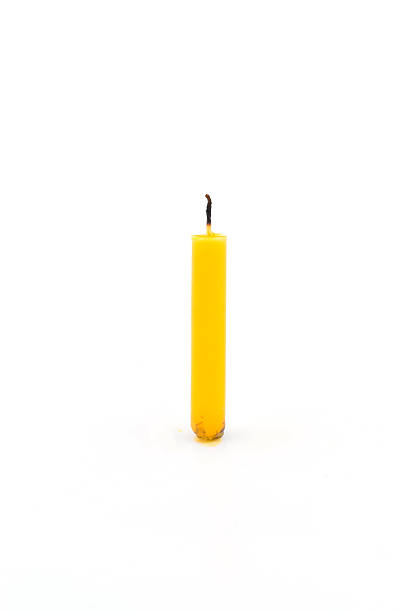 candle isolated on white background stock photo
