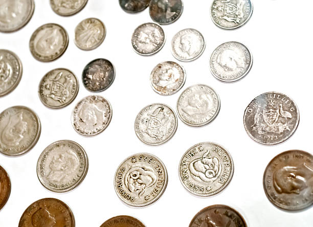 istock Mixed vintage Australian coins 461177379