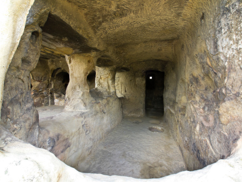 Wine caller of Prehistoric ruins cave-dwelling town 