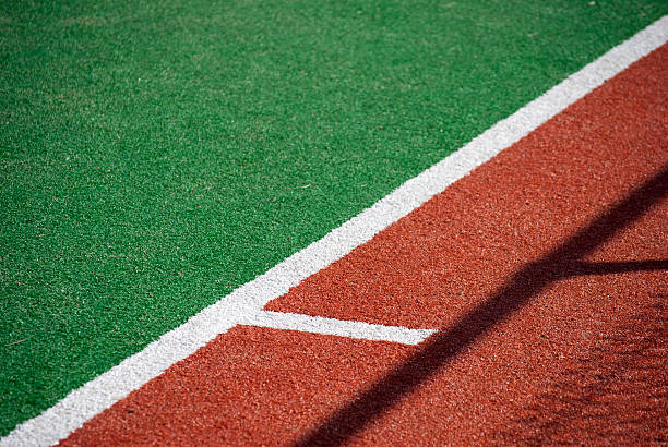 Sports field stock photo