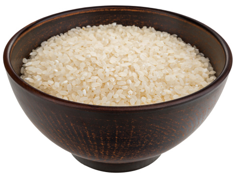 Asian rice bowl isolated.