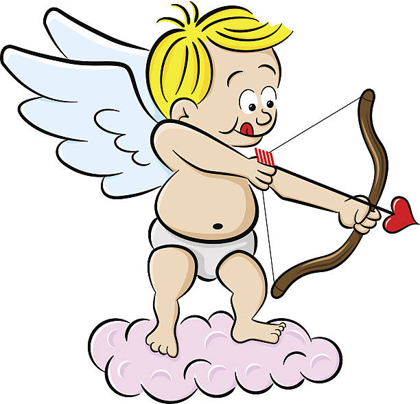 Cupidon Avec Arc Et Flèche Vecteurs libres de droits et plus d
