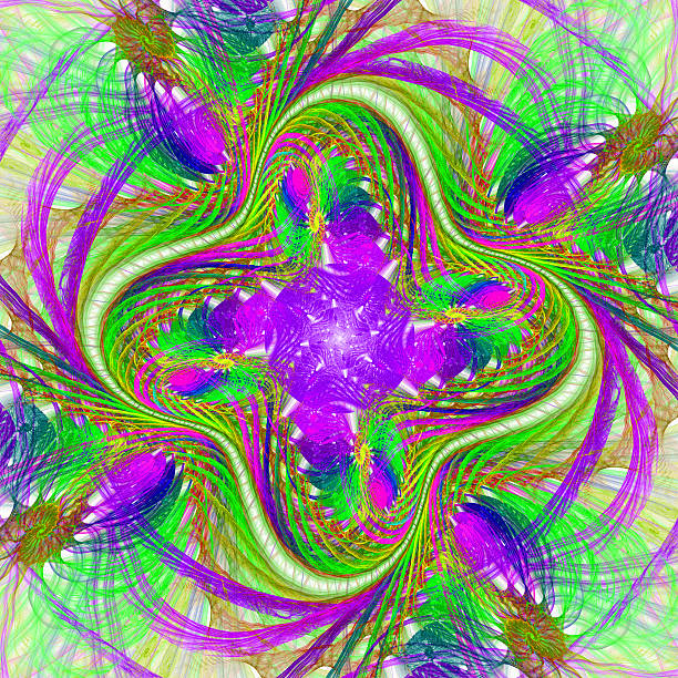 istock Beautiful fractal pattern in the style of knitted fabric. 461188755