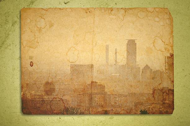 istock Vintage postcard with city skyline 461191483