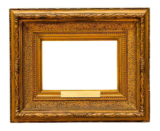 istock Gold vintage frame isolated on white background 461191901