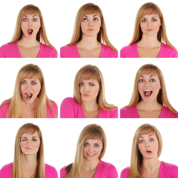 istock Face expressions of  young woman 461193929