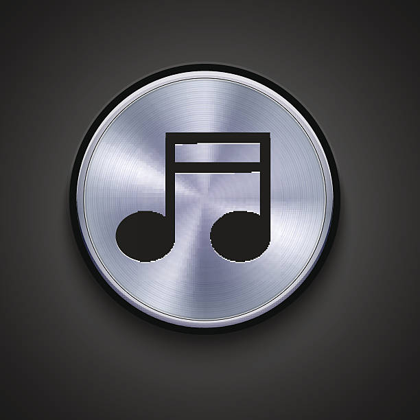 メタルのアイコンベクトルの灰色の背景。 eps 10 - sheet music musical note music pattern点のイラスト素材／クリップアート素材／マンガ素材／アイコン素材
