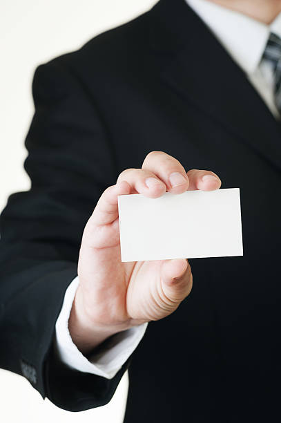 istock Businessman showing businesss card 461199043