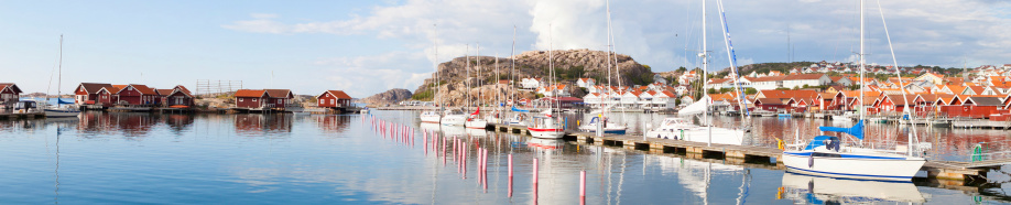 Hunnebostrand harbour in sweden