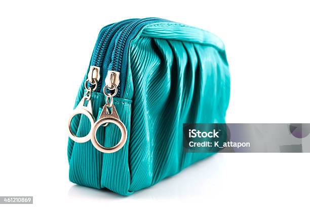 Beautiful Green Leather Woman Bag Isolated On White Stock Photo - Download Image Now