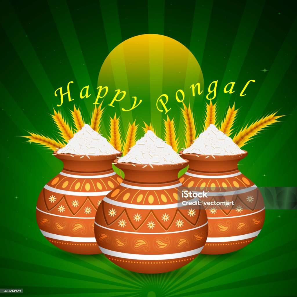 Happy Pongal Stock Illustration - Download Image Now - Agriculture ...