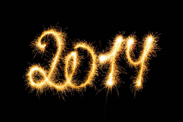 istock Happy New Year - 2014 made a sparkler 461215111