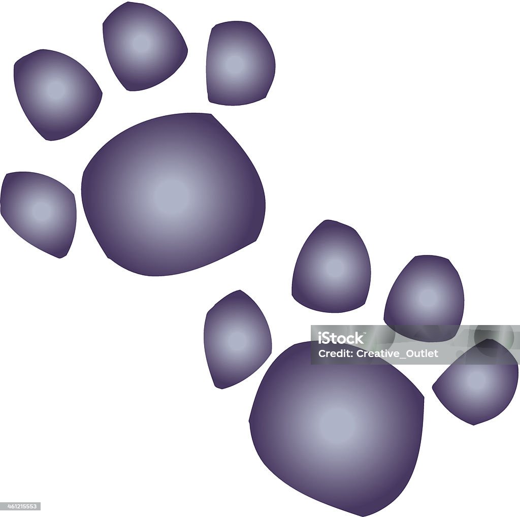 Pfotenabdrücke C - Lizenzfrei Freisteller – Neutraler Hintergrund Vektorgrafik