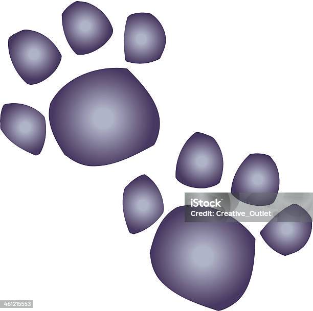 Pfotenabdrücke C Stock Vektor Art und mehr Bilder von Freisteller – Neutraler Hintergrund - Freisteller – Neutraler Hintergrund, Illustration, Lila