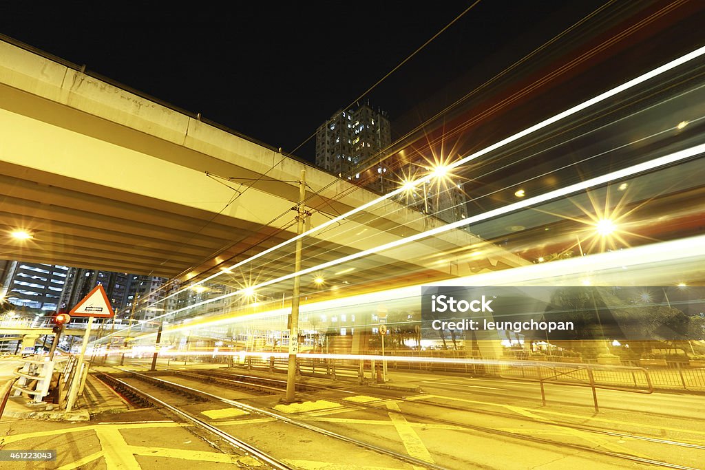 traffic in city at night Architecture Stock Photo