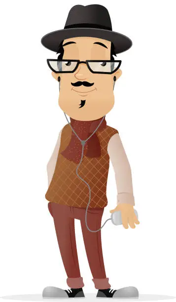 Vector illustration of Hipster