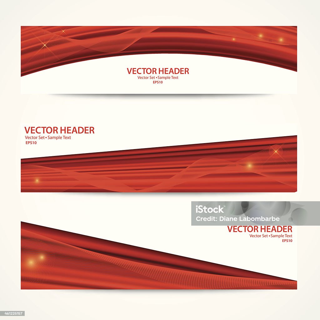 Header Red Color Web Header Set Red Stock Illustration - Download Image Now - Abstract ...