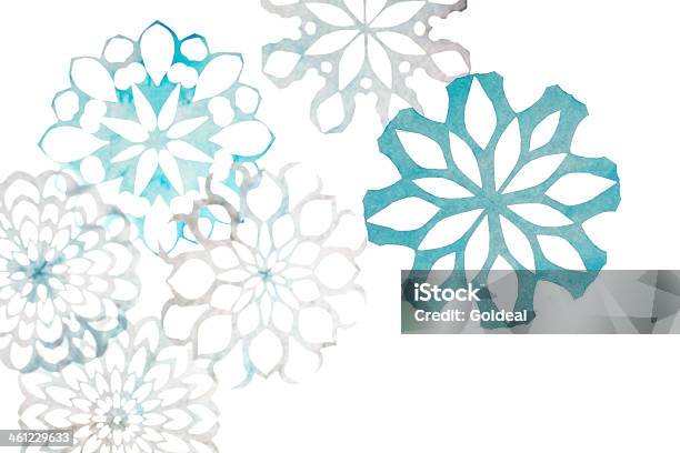 Snowflakes Stock Photo - Download Image Now - Watercolor Painting, Winter, Art