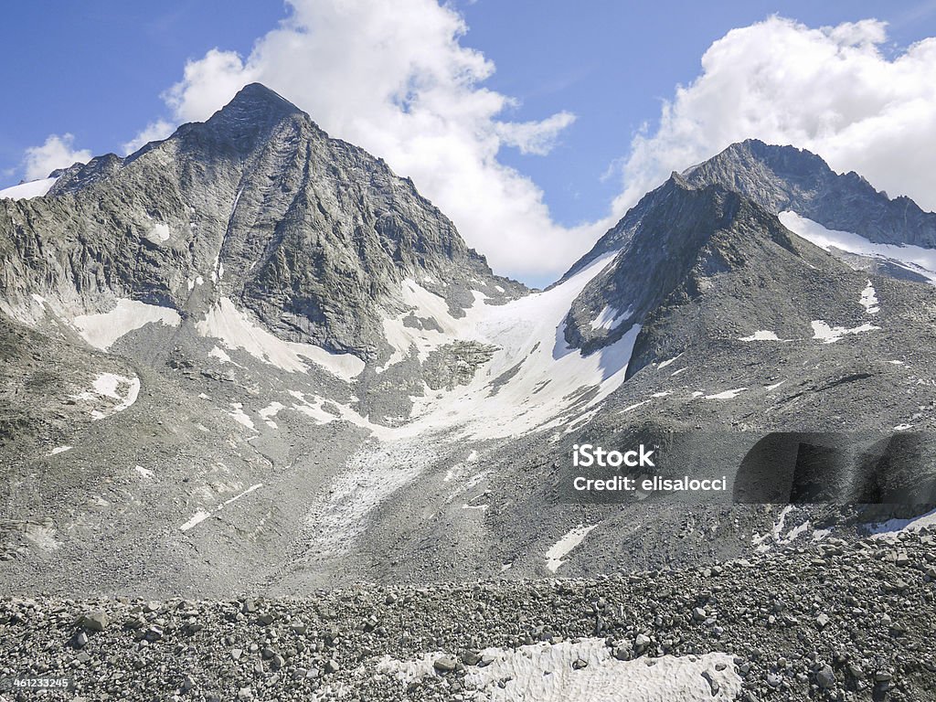 High mountains in Ahrntal Valley Vedrette di Ries glacier in Valle Aurina, South Tirol, Italy Alto Adige - Italy Stock Photo