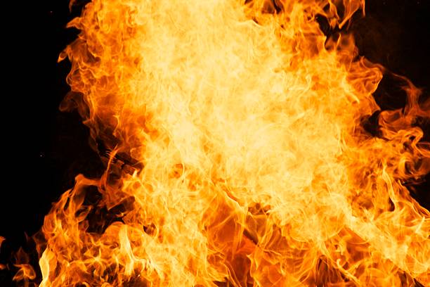 Big Fire Flame Stock Photo - Download Image Now - Backgrounds, Tall - High,  Accidents and Disasters - iStock
