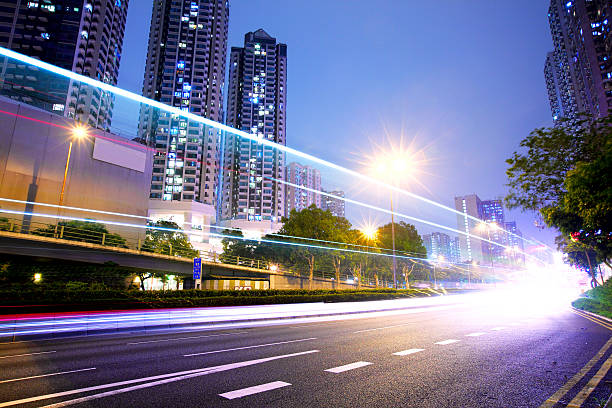 istock Traffic in city at night 461234159