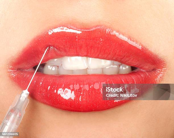 Woman With Syringe Stock Photo - Download Image Now - Adult, Aging Process, Beauty