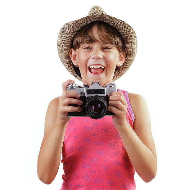 istock Cheerful girl with a camera 461236291