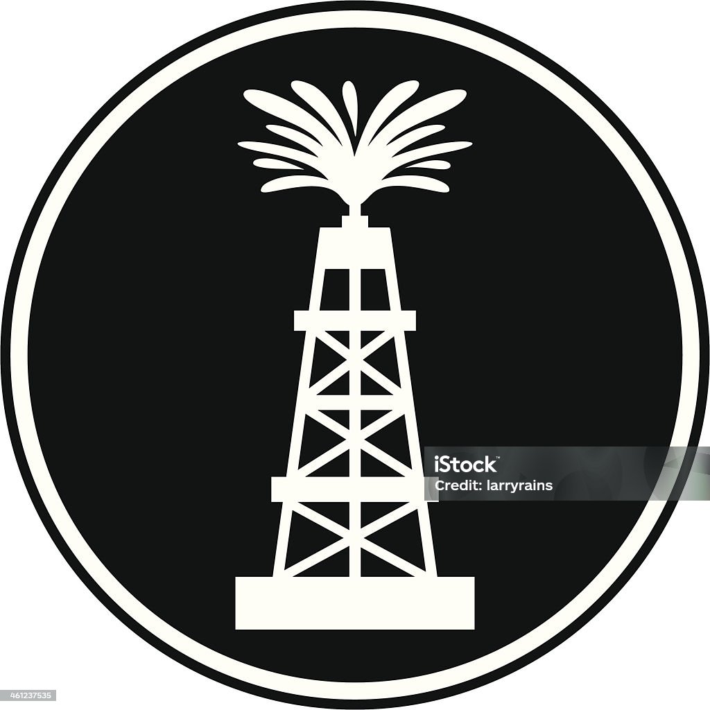 Öl Gusher Symbol - Lizenzfrei Pipeline Vektorgrafik