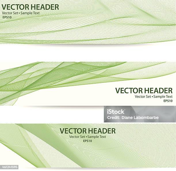 Header Box Green Vector Header Set With Sample Text In Green Stock Illustration ...