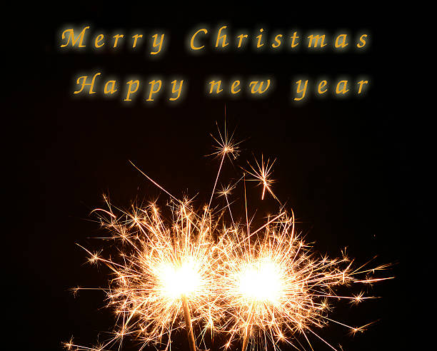istock Christmas and newyear party sparkler on black 461241679