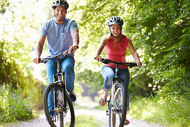 istock Couple On Cycle Ride In Countryside 461243955