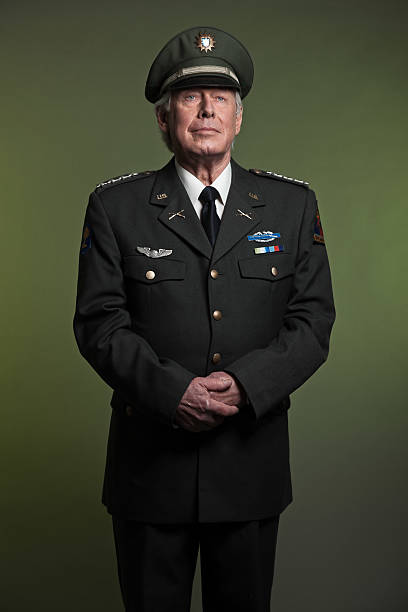 istock Military general in uniform. Studio portrait. 461247455