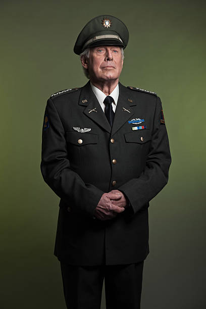 istock Military general in uniform. Studio portrait. 461247461