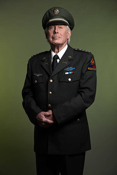 istock Military general standing proud in uniform 461247471