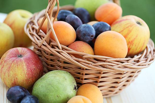 istock Basket with fruits 461253129