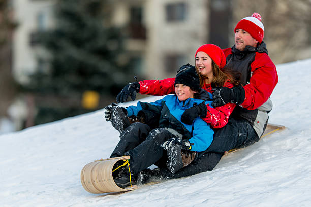 istock Family Fun in the Winter Snow 461253525