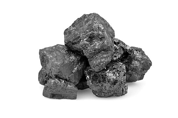 istock Pile of coal isolated on white 461253827