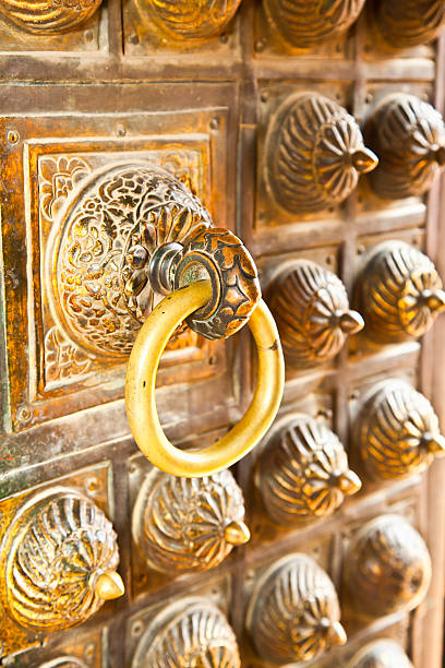 istock Bronze antique drawer door handle in Patan, Nepal. 461259937