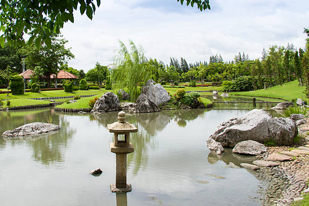 istock Pond and Japanese garden 461260641