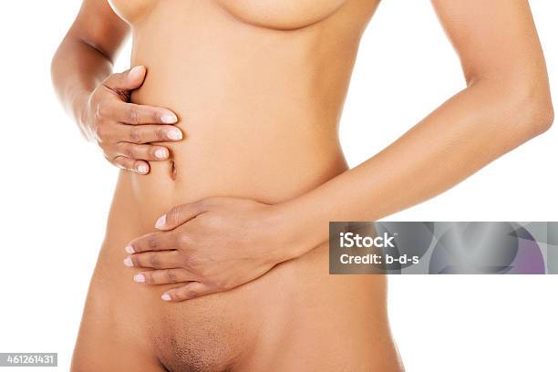 Fit And Slim Woman Belly Stock Photo - Download Image Now - Naked, Women, Pregnant