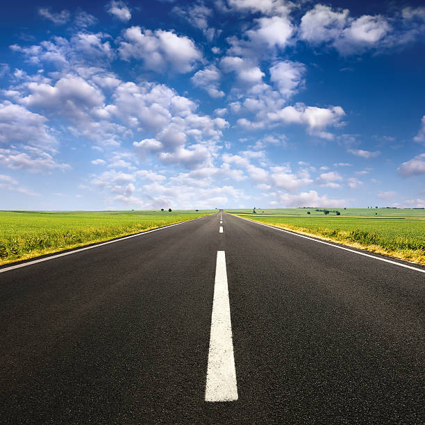 istock Driving on asphalt road at nice sunny day 461261453